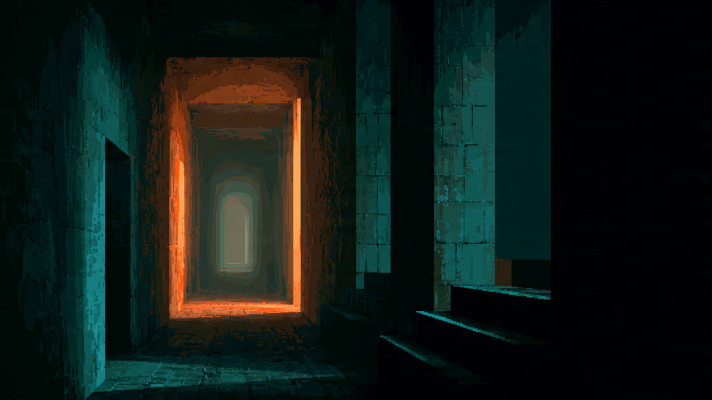 Abstract dungeon corridor