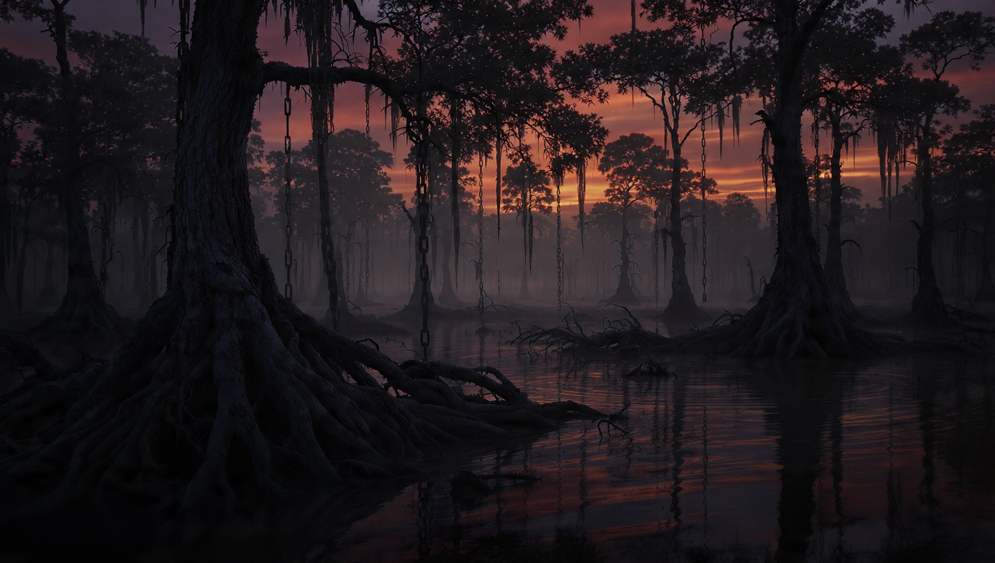A desolate Louisiana swamp