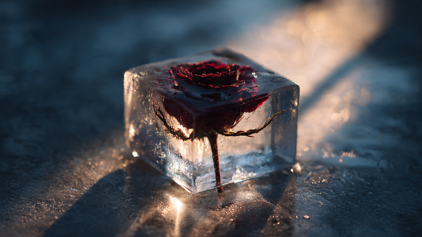 Frozen rose